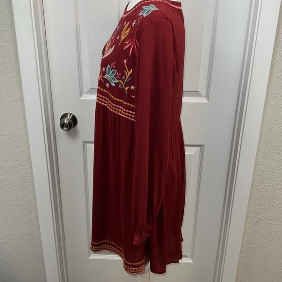 Savanna Jane Floral Embroidered Mini Tunic Babydoll Dress - Picture 4 of 10